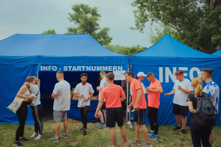 Faltpavillon blau 6x3m inkl. Seitenwänden