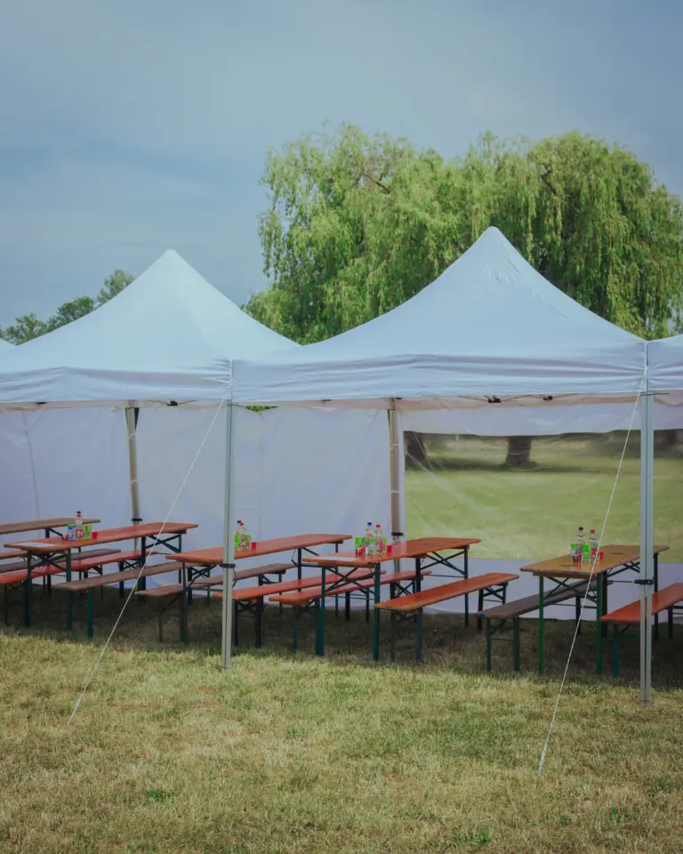 Faltpavillon Flextent weiß 3x3m inkl. 4 Seitenwänden