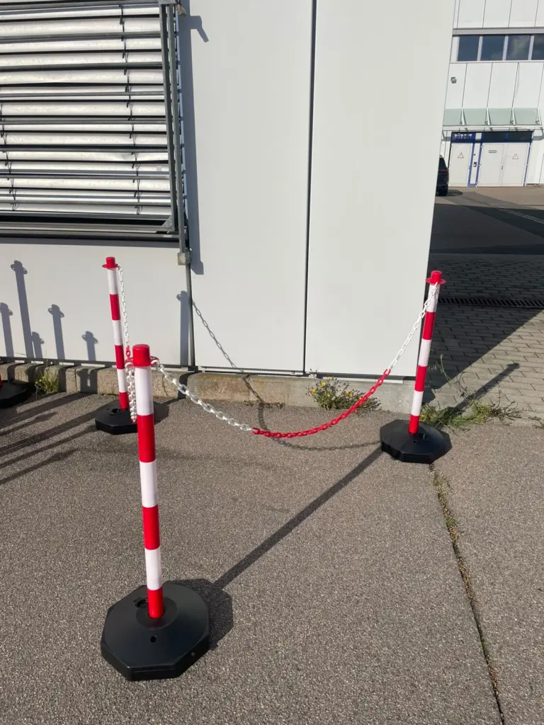 Kettenständer / Kettenpfosten-Set inkl. Kunststoffkette Absperrtechnik